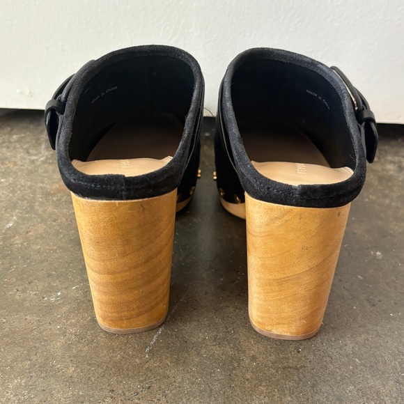 NWOB Veronica Beard Dacey Buckle Genuine Suede Slip On Clogs - Picture 4 of 10